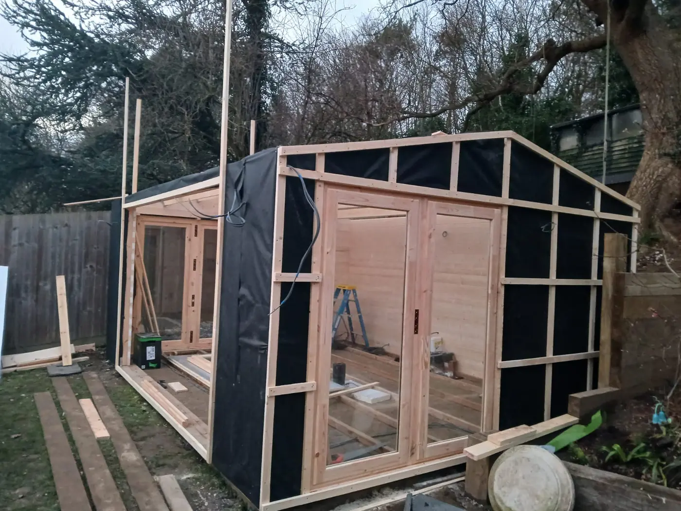 Timber framework for a garden room