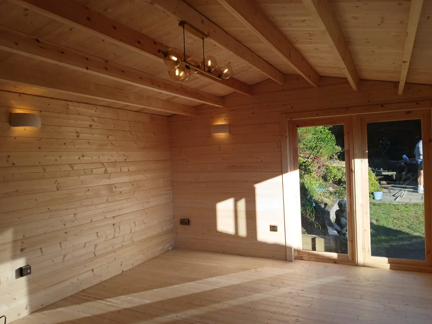 Finished garden room interior